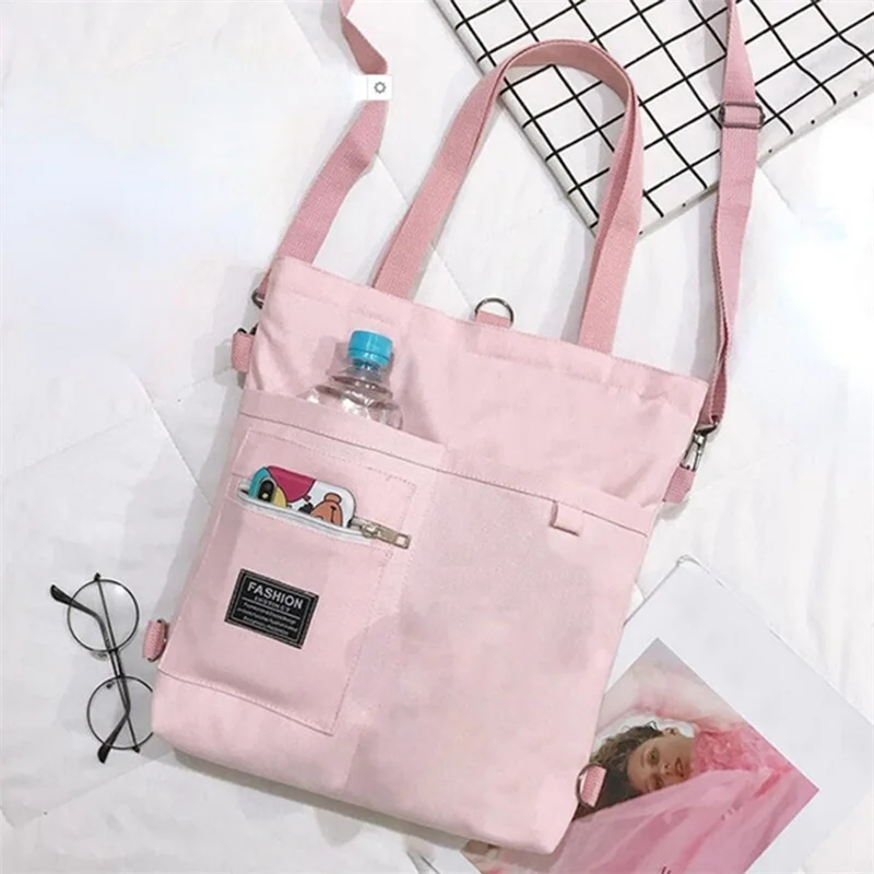 Fashion Canvas Bags students Handbag Large Capacity Solid Color Totes Shopper Bag Casual Female Cross Body Bag
Fashion Canvas Bags students Handbag Large Capacity Solid Color Totes Shopper Bag Casual Female Cross Body Bag