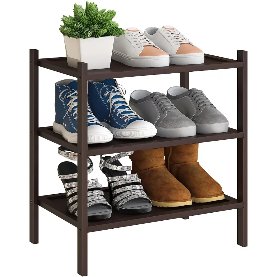 3Tier Bamboo Small Shoe Rack Premium Stackable Shoe Shelf Storage Organizer for Hallway Closet Living Room Entryway Organizer B
3Tier Bamboo Small Shoe Rack Premium Stackable Shoe Shelf Storage Organizer for Hallway Closet Living Room Entryway Organizer B