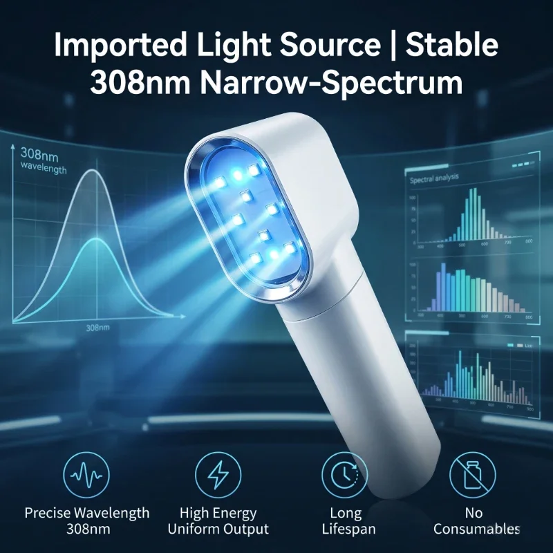 308nm LED UVB Excimer Laser Phototherapy Lamp for Psoriasis & Vitiligo Treatment Skin Disease Medical Device Factory Price
308nm LED UVB Excimer Laser Phototherapy Lamp for Psoriasis & Vitiligo Treatment Skin Disease Medical Device Factory Price