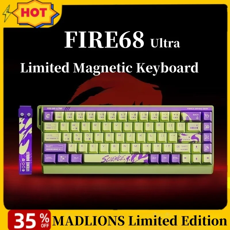 MADLIONS Fire68 Ultra Mechanical Keyboard Magnetic Switch 8000HZ Aluminum CNC Hotswap Rt0.01 68% Limited Wired Gaming Keyboard
MADLIONS Fire68 Ultra Mechanical Keyboard Magnetic Switch 8000HZ Aluminum CNC Hotswap Rt0.01 68% Limited Wired Gaming Keyboard