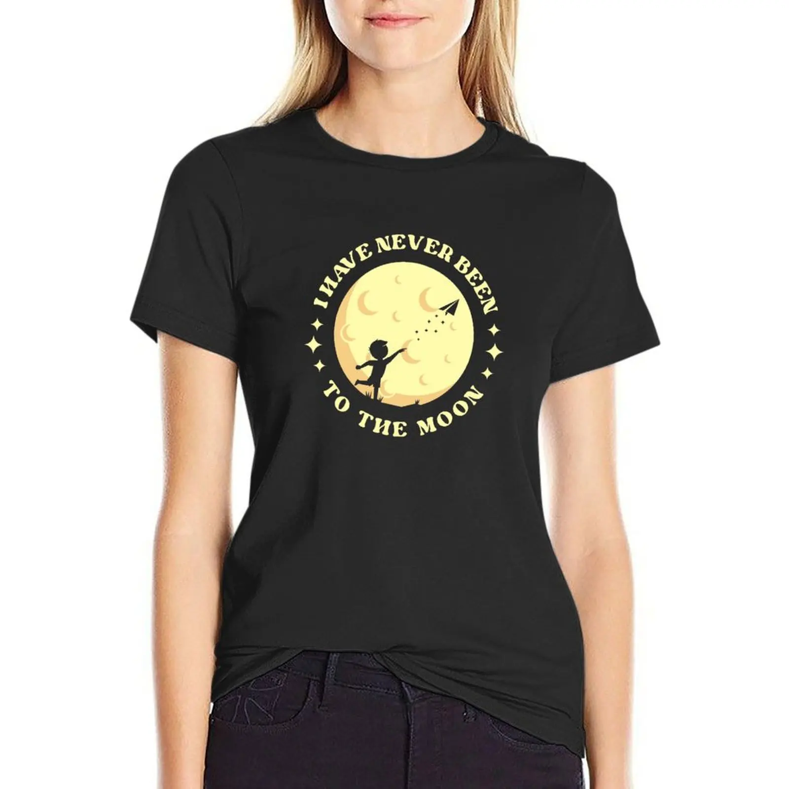 I Have Never Been To The Moon T-Shirt sweat Short sleeve tee Women's summer blouses 2024
I Have Never Been To The Moon T-Shirt sweat Short sleeve tee Women's summer blouses 2024