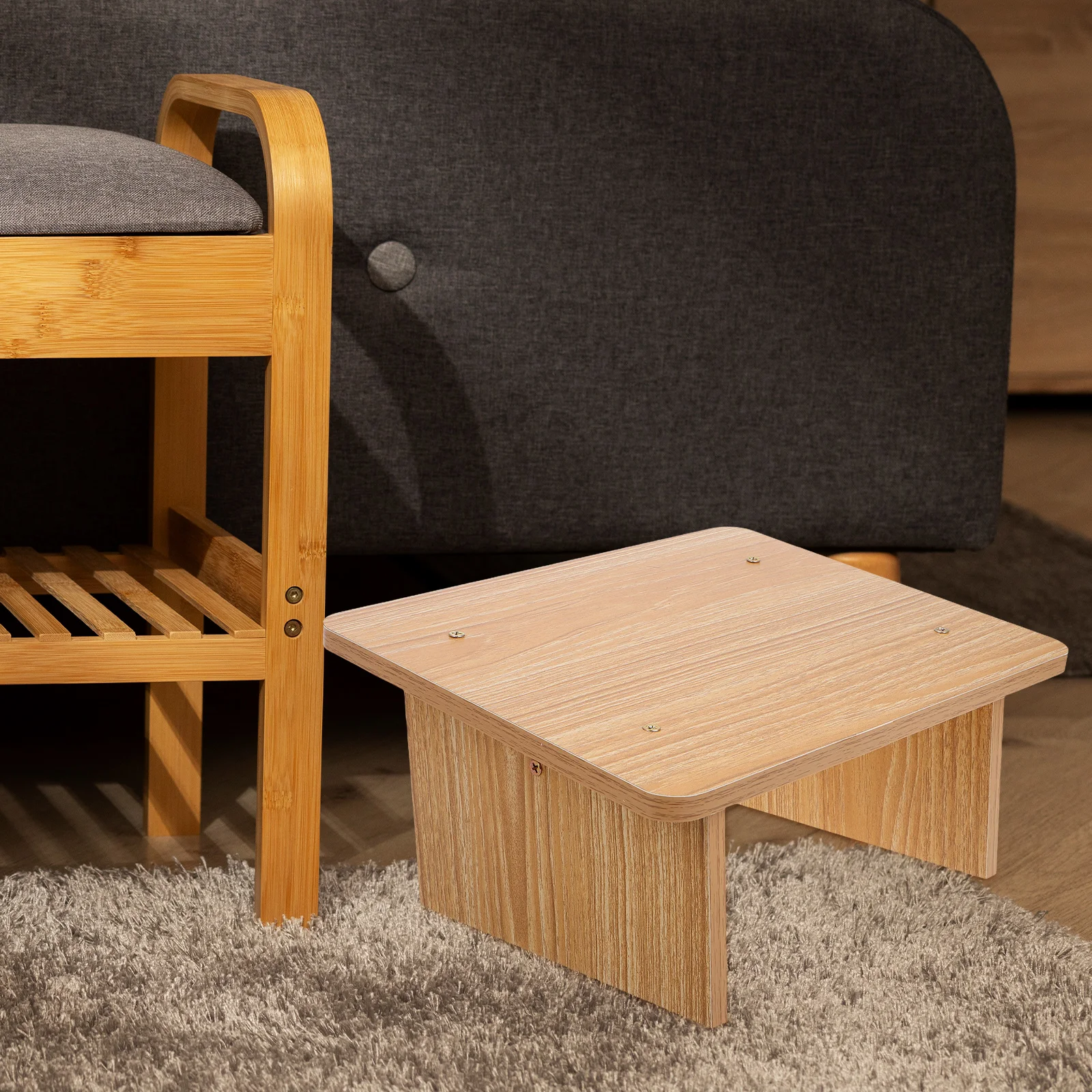Wooden Footstool for Adults Multifunctional Small Step Stool Bedside Kitchen Bathroom Use Durable Shoe Changing Stool
Wooden Footstool for Adults Multifunctional Small Step Stool Bedside Kitchen Bathroom Use Durable Shoe Changing Stool
