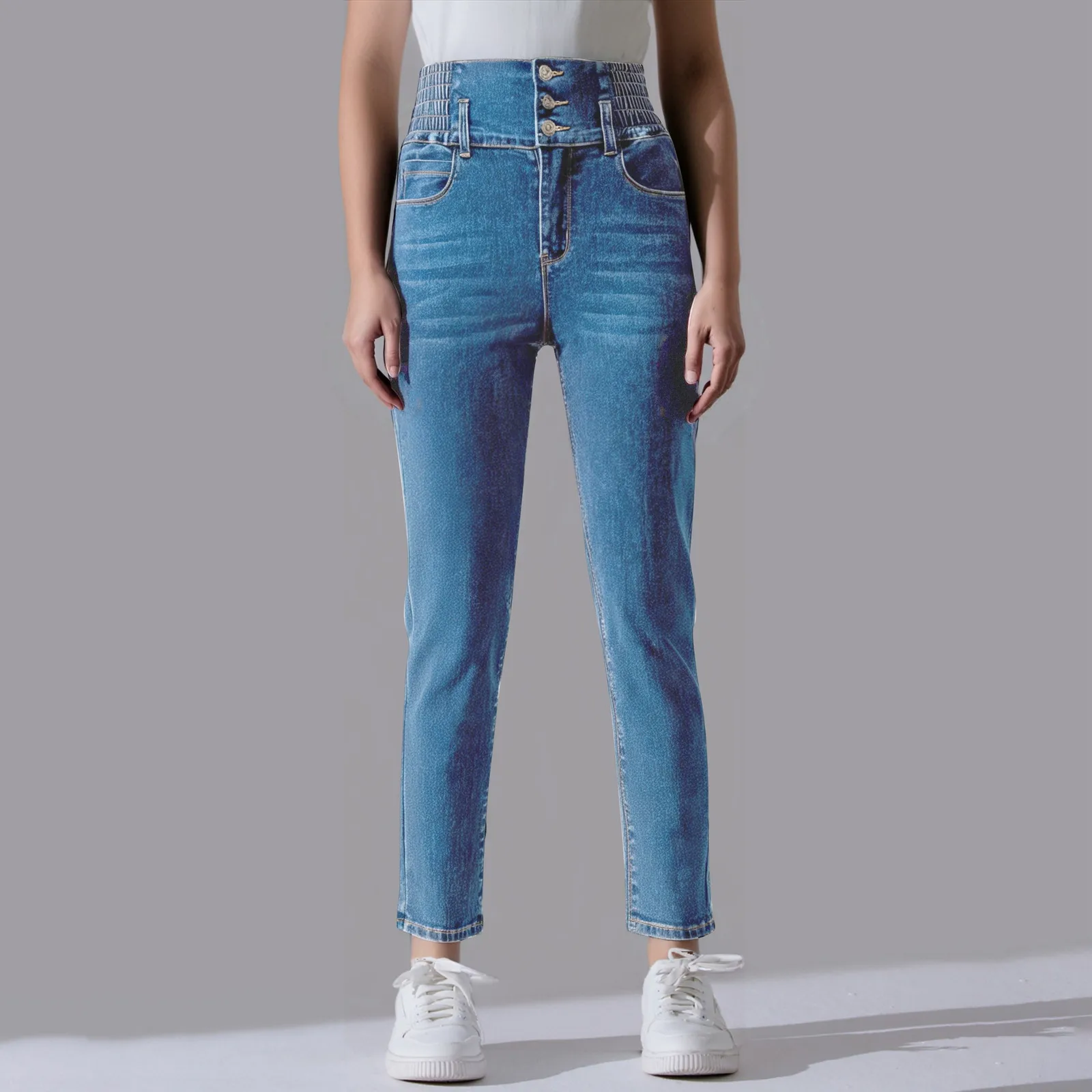 Elastic High Waisted Breasted Jeans For Women In Spring 2025 Slim Fit And Slimming Lifted Buttocks Stretch Leggings For Women
Elastic High Waisted Breasted Jeans For Women In Spring 2025 Slim Fit And Slimming Lifted Buttocks Stretch Leggings For Women