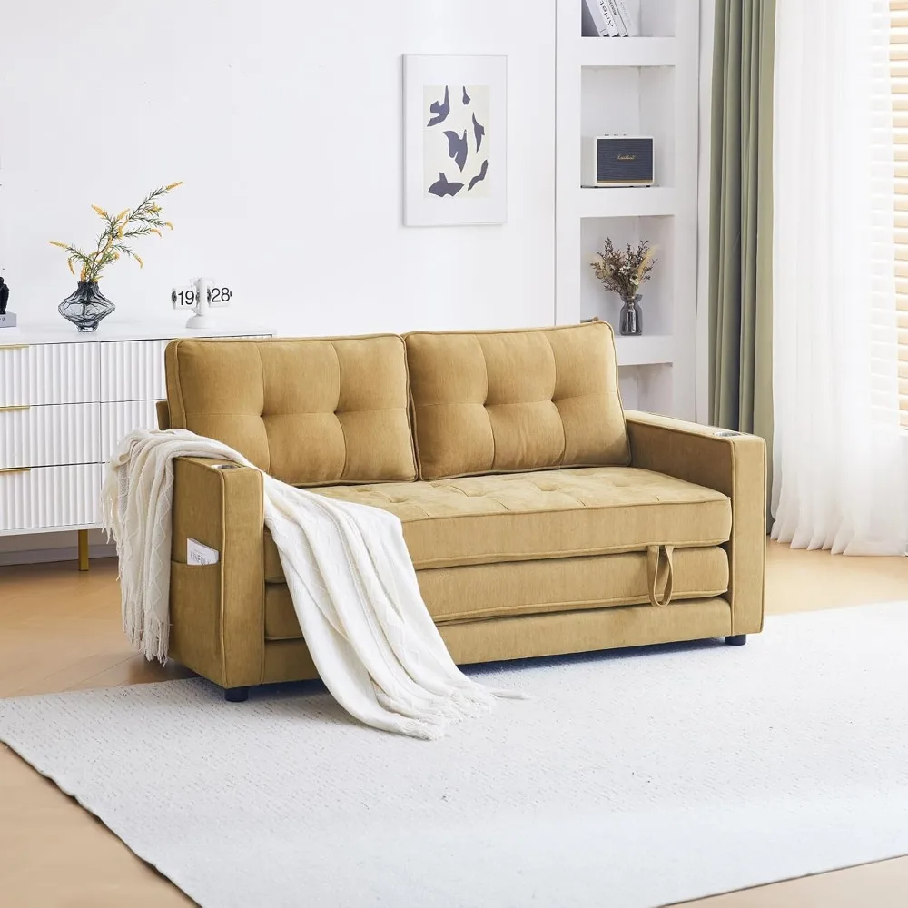 Sofa Bed Full Size Pull Out Couch Bed Light Tan Futon Couch 64" W 84" L Loveseat Sleeper Floor Couches
Sofa Bed Full Size Pull Out Couch Bed Light Tan Futon Couch 64" W 84" L Loveseat Sleeper Floor Couches