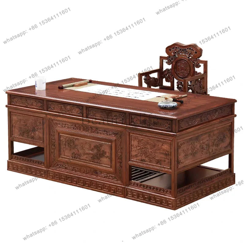 New Chinese solid wood desk furniture combination set antique computer desk writing desk
New Chinese solid wood desk furniture combination set antique computer desk writing desk