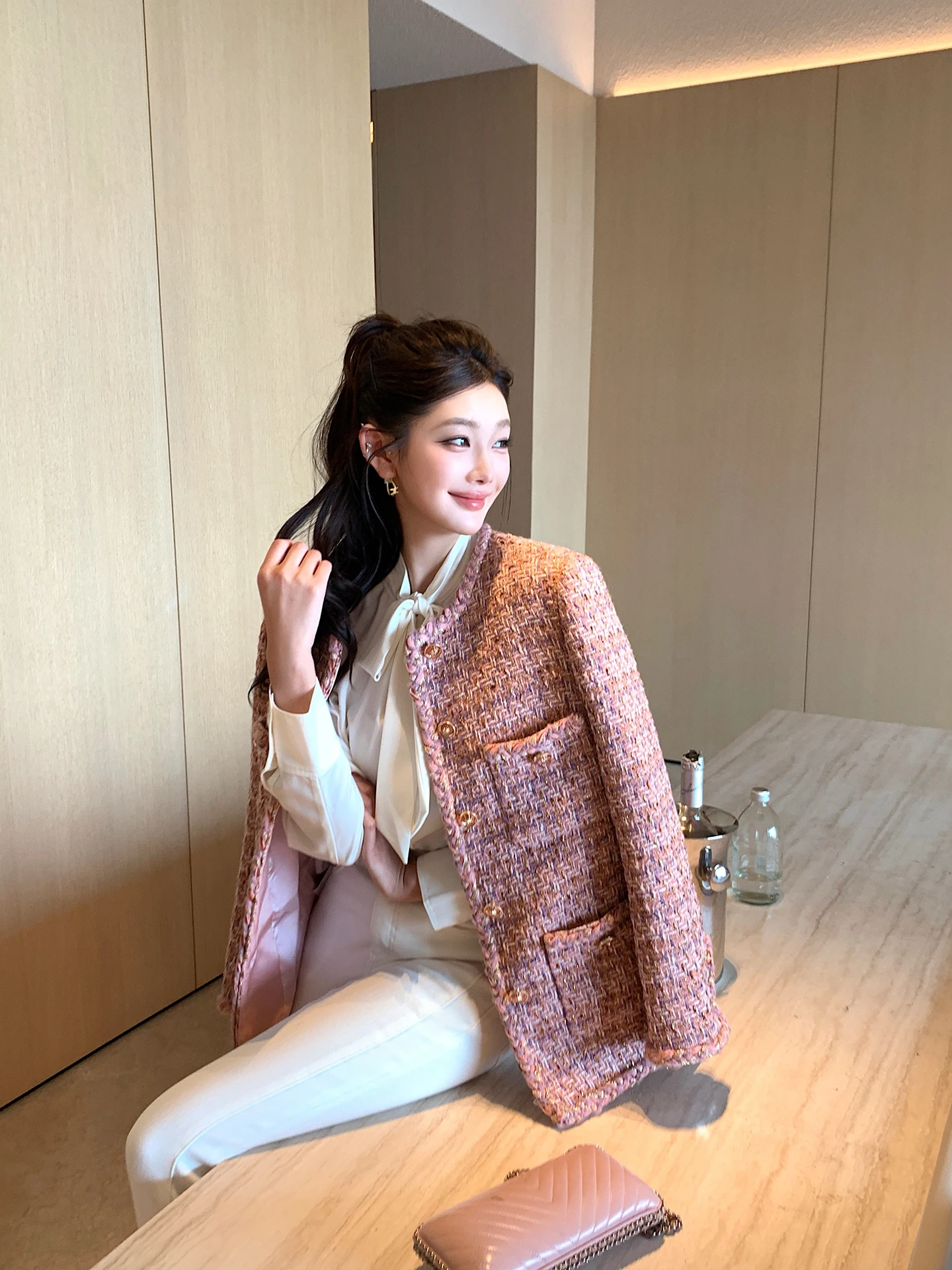 Lilylikes Lady Sakura Pink Small Fraance down Jaet Golden Woolen Tweed 90 White Du Feather Ele Sle Women's Coat
Lilylikes Lady Sakura Pink Small Fraance down Jaet Golden Woolen Tweed 90 White Du Feather Ele Sle Women's Coat