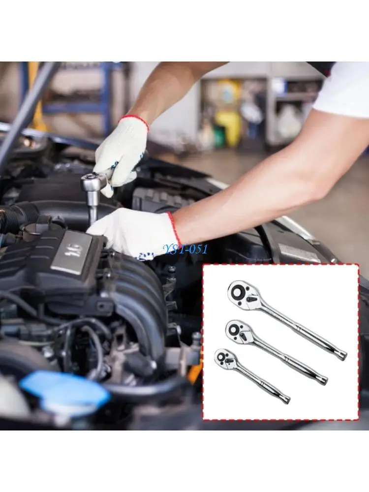 E15A 3Pcs Ratchet Wrench Tool In 1/2 3/8 1/4 Inch Size Practical Construction For Auto Repair And Maintenance
E15A 3Pcs Ratchet Wrench Tool In 1/2 3/8 1/4 Inch Size Practical Construction For Auto Repair And Maintenance