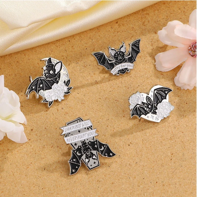 Unisex Creative English Bat Cartoon Brooch Halloween Black Style Alloy Badge Pin for DIY Bag Clothing Hat Scarf Jeans Decoration
Unisex Creative English Bat Cartoon Brooch Halloween Black Style Alloy Badge Pin for DIY Bag Clothing Hat Scarf Jeans Decoration