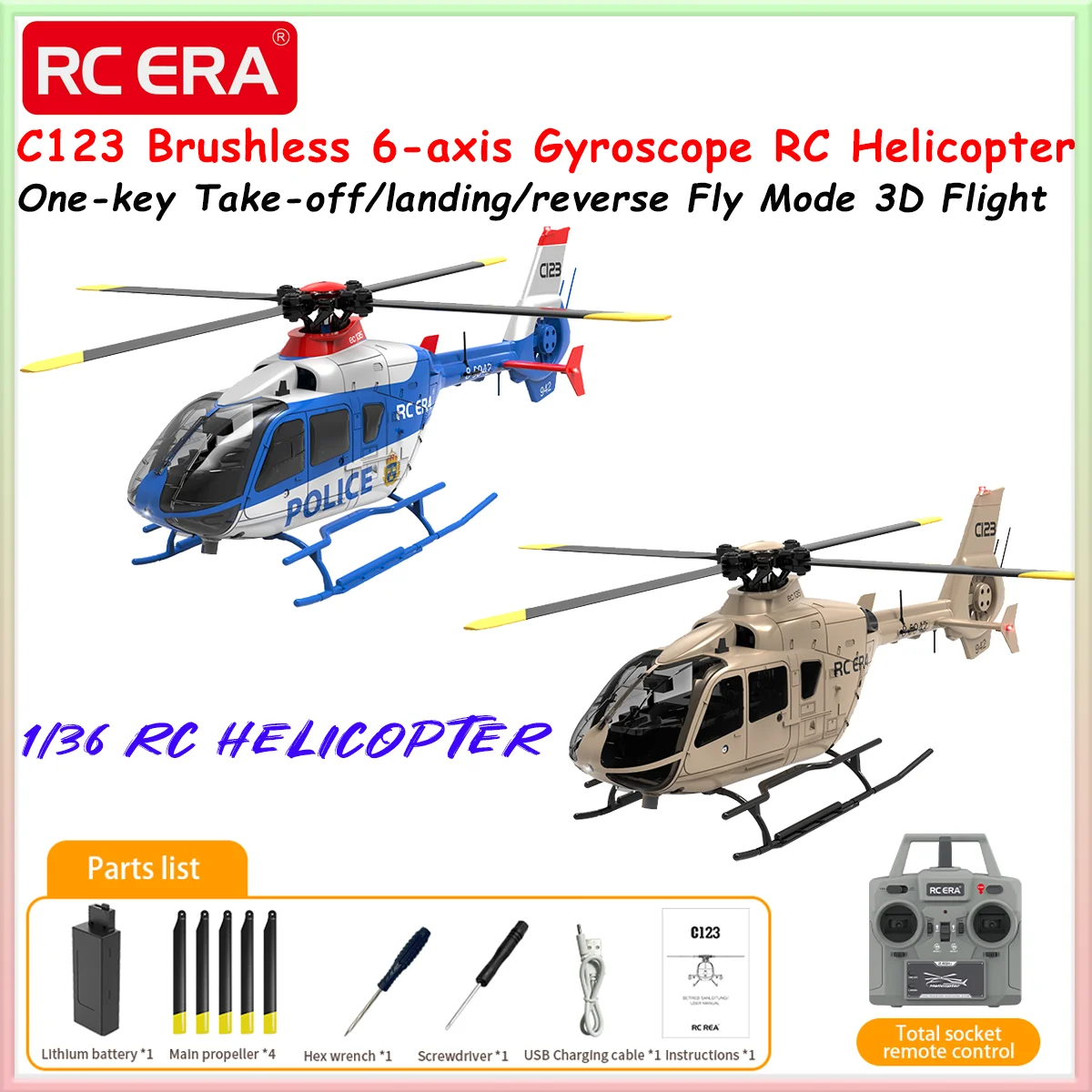 RCERA C123 6-канальный радиоуправляемый вертолет EC135, двойной бесщеточный вертолет с прямым приводом, одиночная лопатка, бесплатная модель вертолета, 3D игрушка с оптическим потоком
RCERA C123 6-канальный радиоуправляемый вертолет EC135, двойной бесщеточный вертолет с прямым приводом, одиночная лопатка, бесплатная модель вертолета, 3D игрушка с оптическим потоком