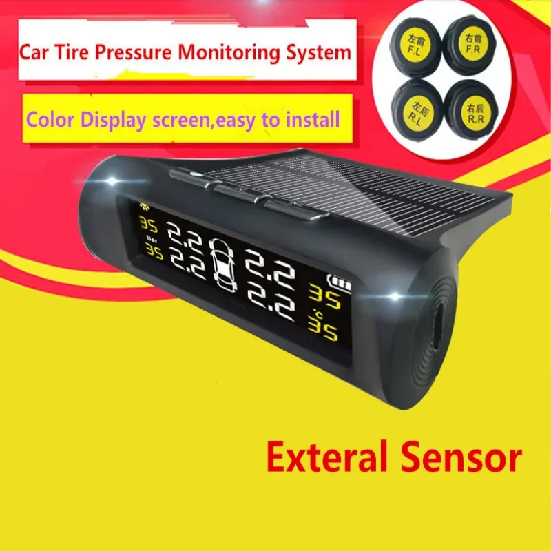 Monfara Car Tire Pressure Monitoring System Solar Energy LCD Color Display 4 External Sensor Auto Alarm System Car electronics
Monfara Car Tire Pressure Monitoring System Solar Energy LCD Color Display 4 External Sensor Auto Alarm System Car electronics