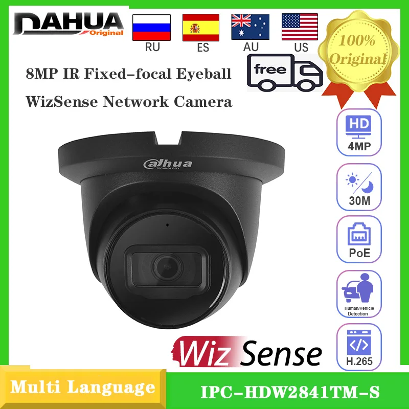 Dahua IPC-HDW2841TM-S Черная 8-мегапиксельная ИК-камера с фиксированным фокусным расстоянием, сетевая камера WizSense для глаз, металлический корпус, поддержка автомобиля и обнаружения человека
Dahua IPC-HDW2841TM-S Черная 8-мегапиксельная ИК-камера с фиксированным фокусным расстоянием, сетевая камера WizSense для глаз, металлический корпус, поддержка автомобиля и обнаружения человека