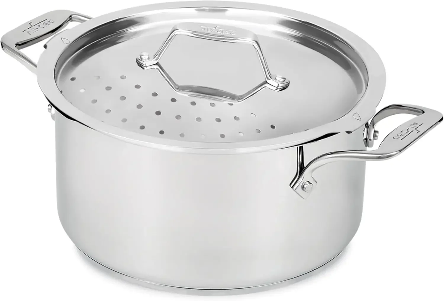 Simply Strain Stainless Steel Multipot with Straining Lid, 6-Quart, Induction, Oven Broiler Safe 600F, Strainer, Pasta Strainer
Simply Strain Stainless Steel Multipot with Straining Lid, 6-Quart, Induction, Oven Broiler Safe 600F, Strainer, Pasta Strainer