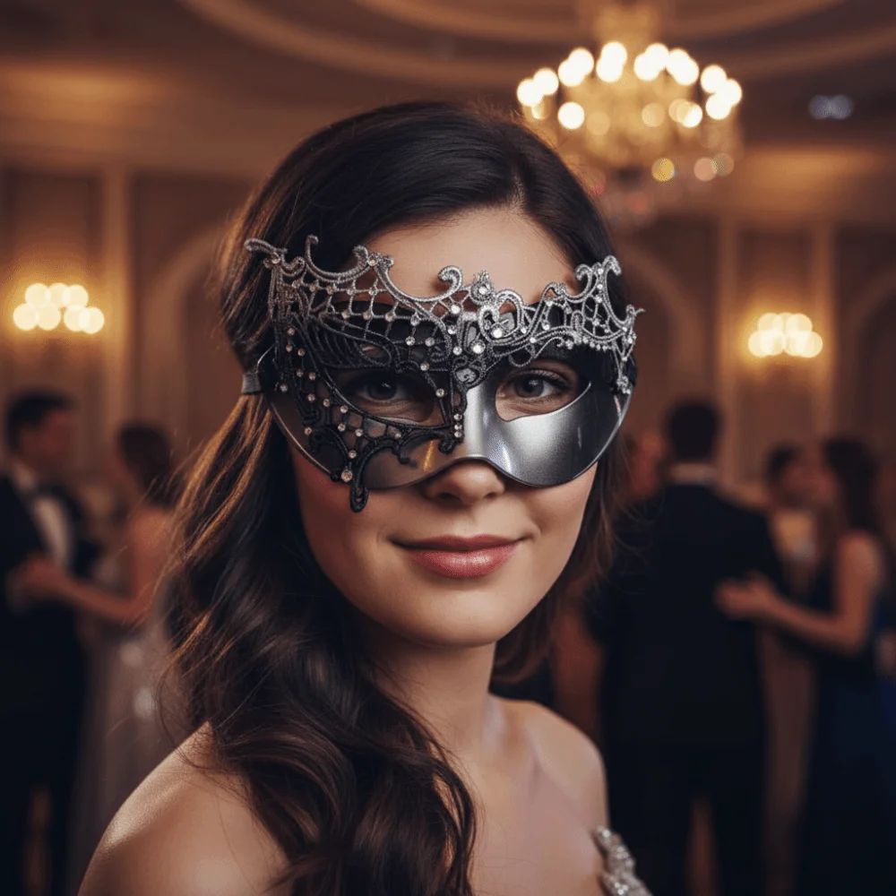 Elegant Rhinestone Decorated Party Mask Hollow Lace Half Face Rhinestone Mask Plastic Costume Props Lace Mask Masquerade Party
Elegant Rhinestone Decorated Party Mask Hollow Lace Half Face Rhinestone Mask Plastic Costume Props Lace Mask Masquerade Party