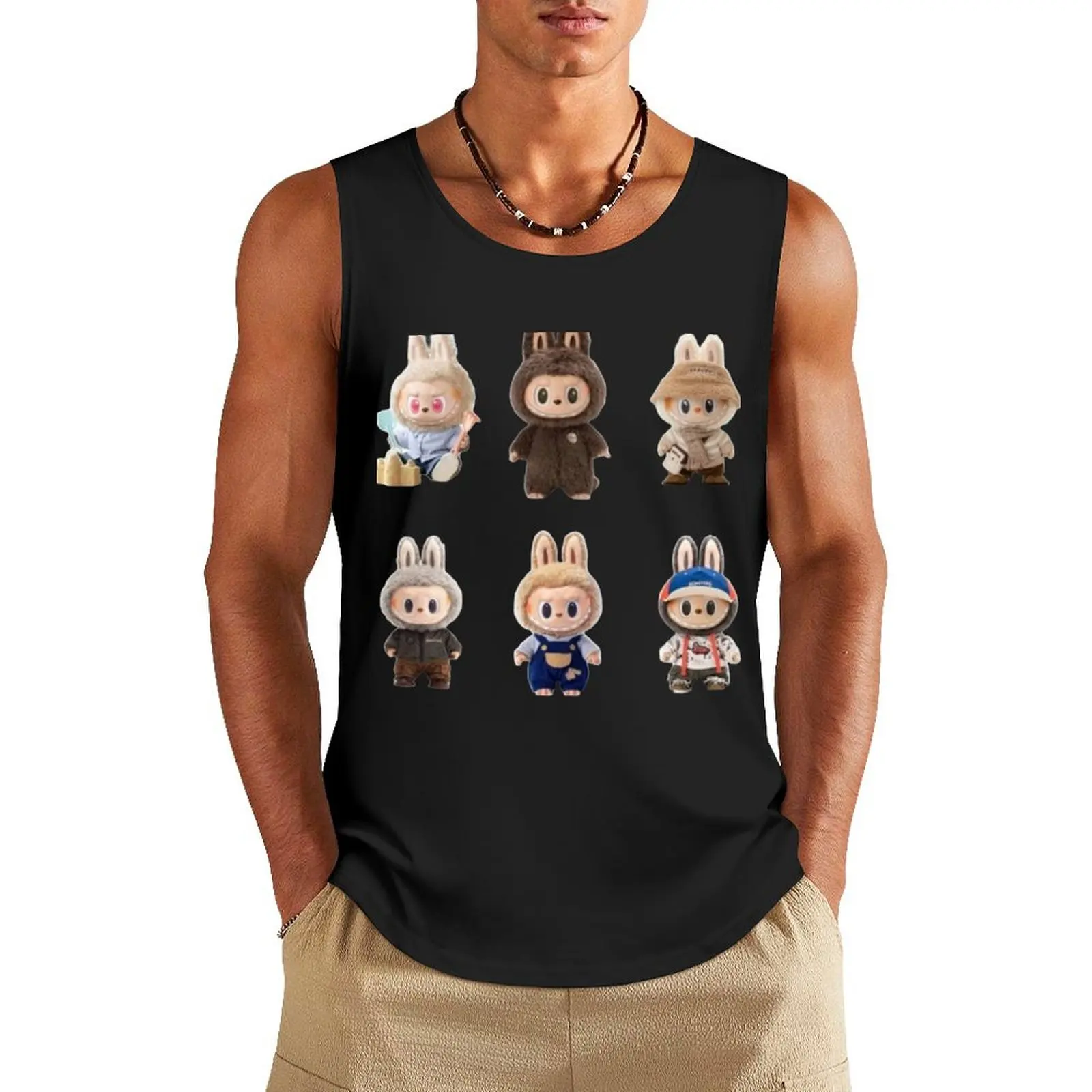 Labubu, 6 little soft toys Tank Top sleeveless man shirts sleeveless vest men Gym clothes
Labubu, 6 little soft toys Tank Top sleeveless man shirts sleeveless vest men Gym clothes