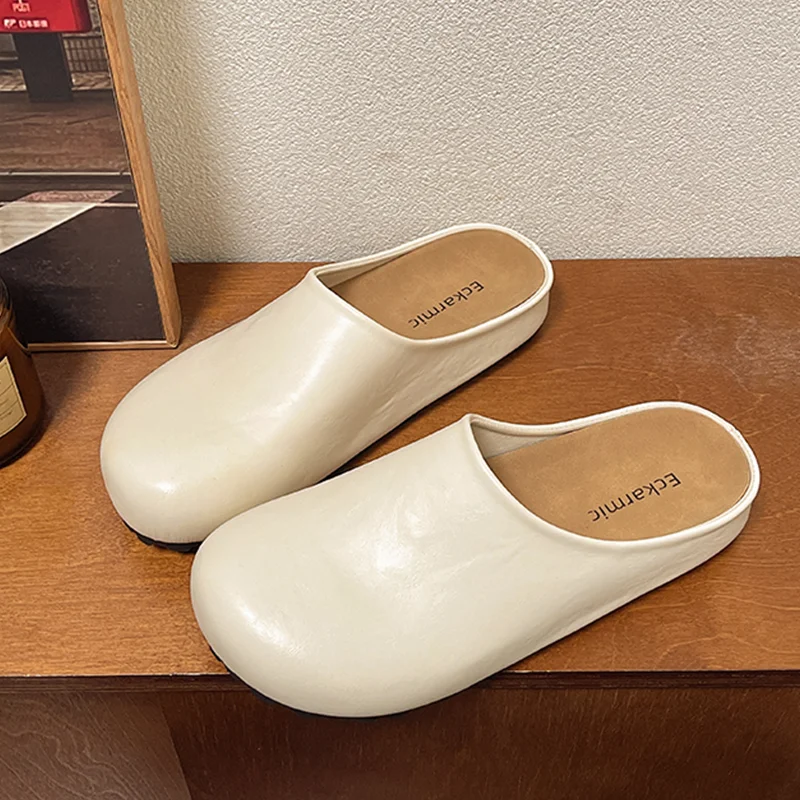 Женские тапочки с закрытым носком, замшевые сабо с круглым носком, сандалии, новые осенние однотонные женские туфли-лодочки в стиле ретро на плоской подошве
Женские тапочки с закрытым носком, замшевые сабо с круглым носком, сандалии, новые осенние однотонные женские туфли-лодочки в стиле ретро на плоской подошве