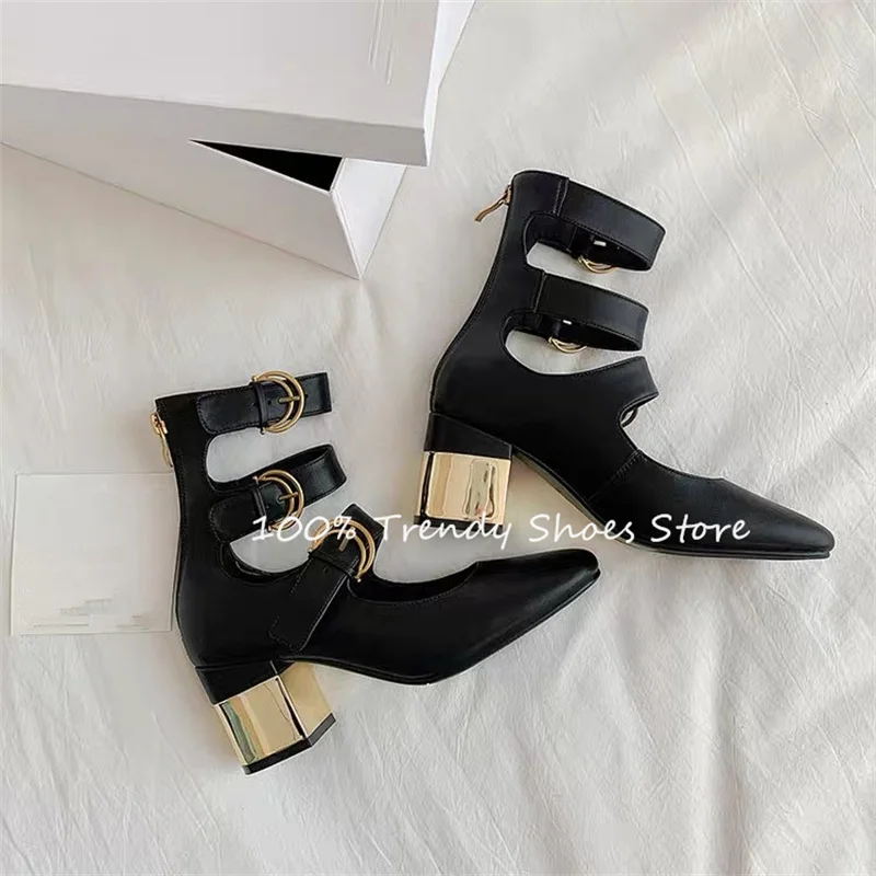 Fashion Design Belt Buckle Women Summer Cool Boots Mixed Color Chunky Heel Hollow-Out Sandals Ladies Gladiator Casual Shoes
Fashion Design Belt Buckle Women Summer Cool Boots Mixed Color Chunky Heel Hollow-Out Sandals Ladies Gladiator Casual Shoes