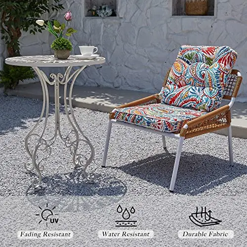 Waterproof Tufted 19x19 Inch Outdoor Chair Cushion Set With Paisley Print For Wicker Patio Seating
Waterproof Tufted 19x19 Inch Outdoor Chair Cushion Set With Paisley Print For Wicker Patio Seating