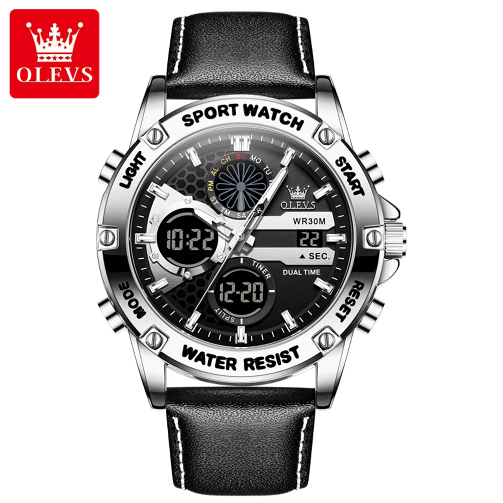 OLEVS 1110 Men's Watch Original Leather Strap Waterproof Luminous Multi Date Display Men's Electronic Watch
OLEVS 1110 Men's Watch Original Leather Strap Waterproof Luminous Multi Date Display Men's Electronic Watch