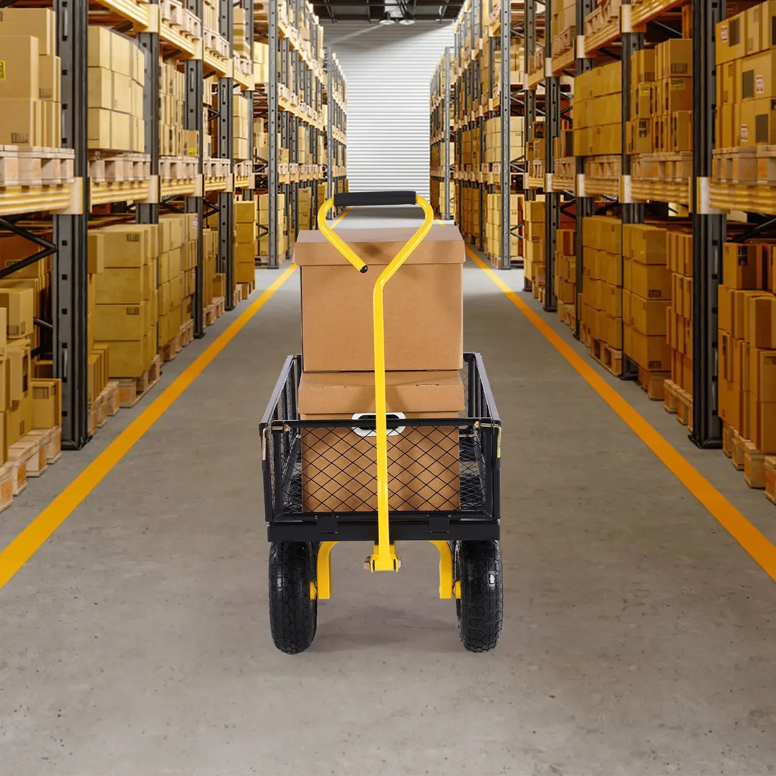 Стальная садовая тележка, грузоподъемность 500 фунтов, сверхмощная дорожная тележка для двора, 10-дюймовые шины
Стальная садовая тележка, грузоподъемность 500 фунтов, сверхмощная дорожная тележка для двора, 10-дюймовые шины