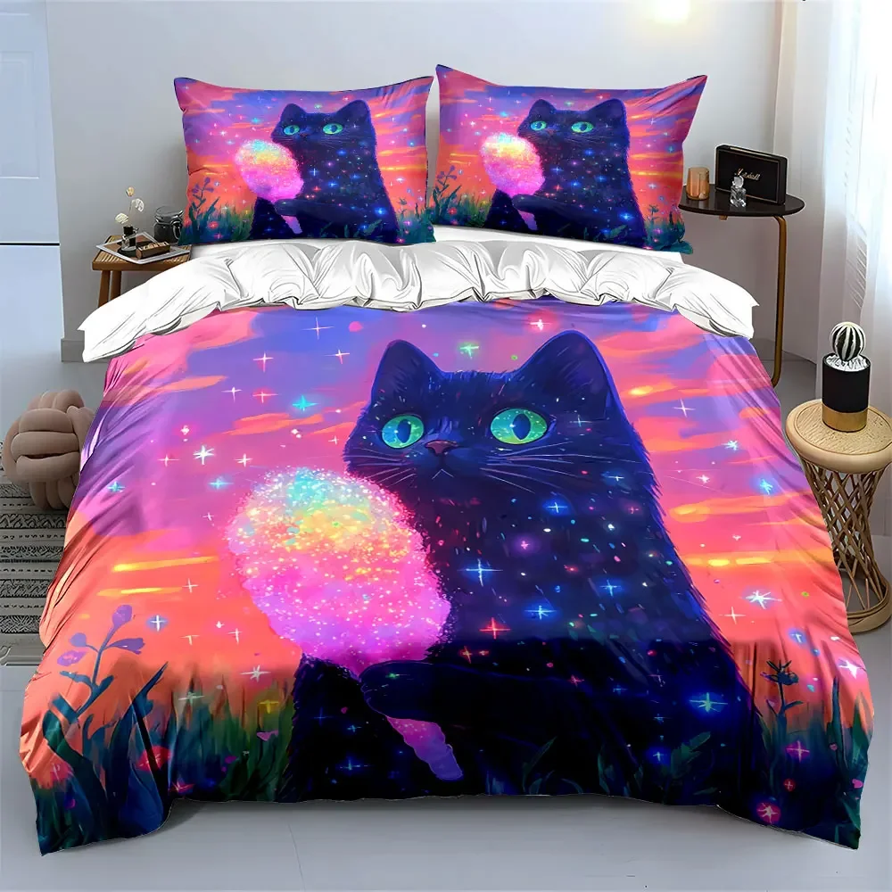 "Fantasy Cat Art Decor Set" Soft Comfortable Duvet Cover Bedding Set Included 1*Duvet Cover & 2*Pillowcases, gift
"Fantasy Cat Art Decor Set" Soft Comfortable Duvet Cover Bedding Set Included 1*Duvet Cover & 2*Pillowcases, gift