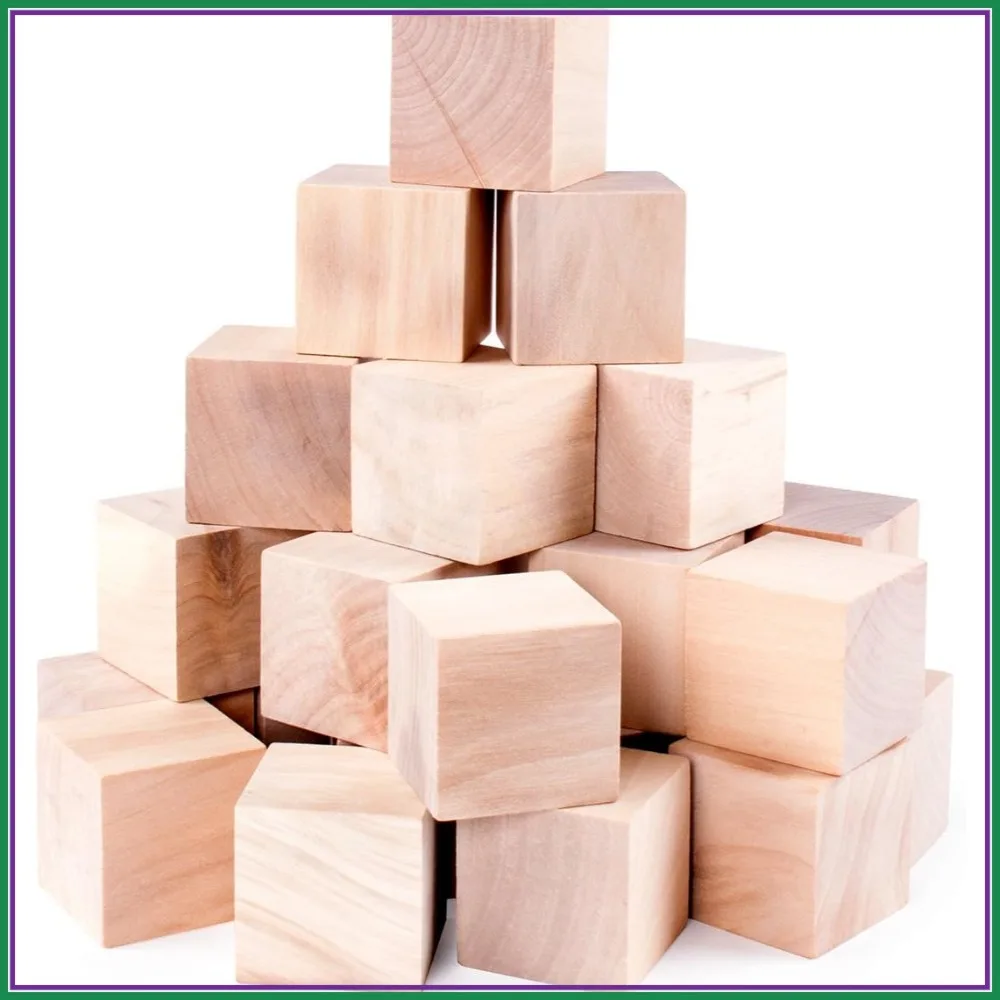 1.5" Unfinished Wood Blocks Cubes for Arts & Crafts DIY Projects, 24 Pieces
1.5" Unfinished Wood Blocks Cubes for Arts & Crafts DIY Projects, 24 Pieces