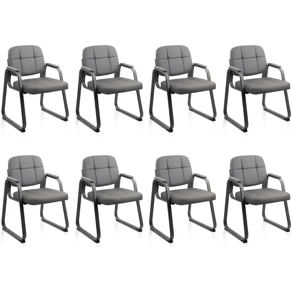 Ergonomic Bonded Leather Chair with Padded Arms, Ideal for Waiting Rooms, Conferences, and Schools, Grey, 8-Pack
Ergonomic Bonded Leather Chair with Padded Arms, Ideal for Waiting Rooms, Conferences, and Schools, Grey, 8-Pack