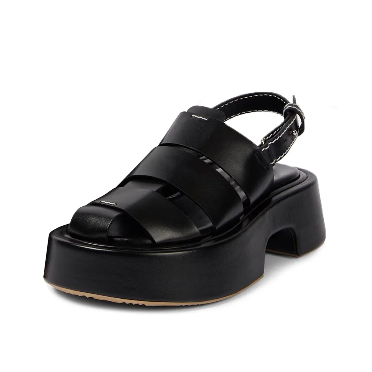 Arden Furtado Summer Black cowhide Wedges Sandals Rome shoes Round toe platform High-heeled One-word band Closed toe Sandals
Arden Furtado Summer Black cowhide Wedges Sandals Rome shoes Round toe platform High-heeled One-word band Closed toe Sandals