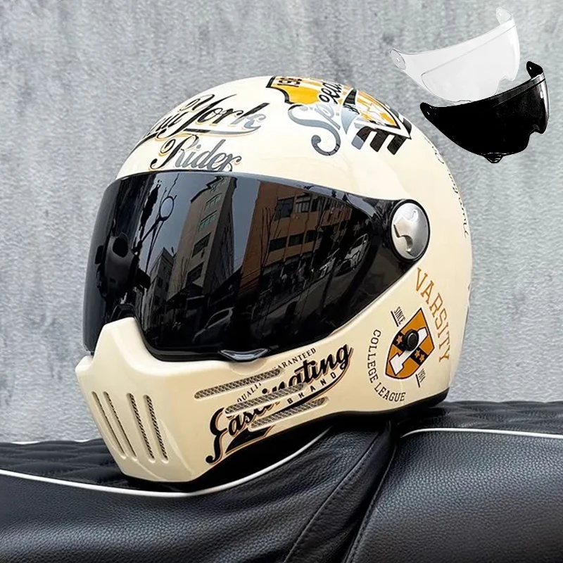 2025 Motorcycle Helmet Retro Casco Moto Vintage Full Face Helmet Men Women Motocross Helmet Capacete De Moto DOT Approved
2025 Motorcycle Helmet Retro Casco Moto Vintage Full Face Helmet Men Women Motocross Helmet Capacete De Moto DOT Approved