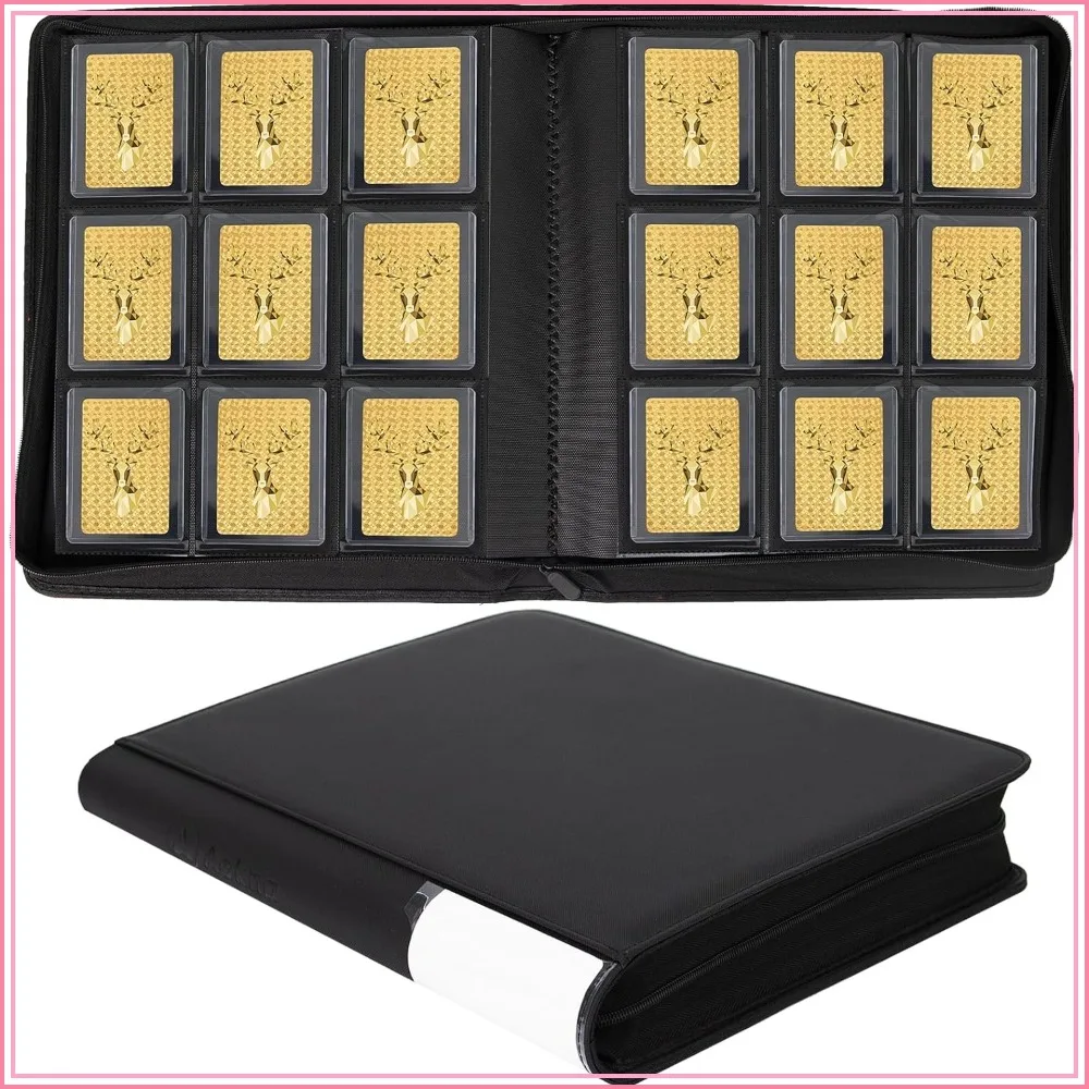 Toploader Binder, Holds 360 Toploaders, 9 Pockets for 3x4 Rigid Cards, Double-Sided Card Binder for Trading or Sports Cards
Toploader Binder, Holds 360 Toploaders, 9 Pockets for 3x4 Rigid Cards, Double-Sided Card Binder for Trading or Sports Cards