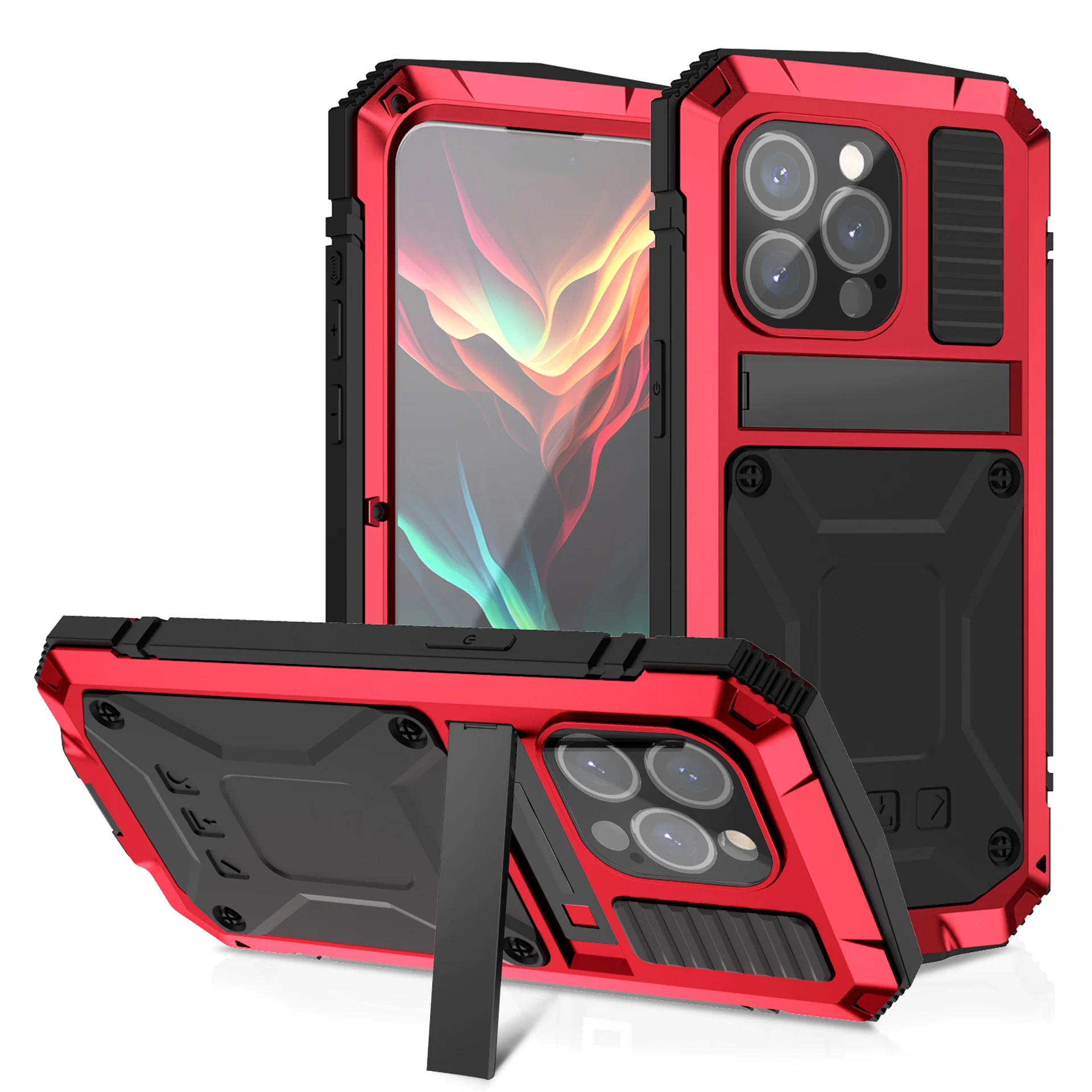 R-JUST Shockproof Armor Cover For iphone 15 14 13 12 11 Pro Max Mini Case Bracket Full Body Protect Silicone Liner Metal Bumper
R-JUST Shockproof Armor Cover For iphone 15 14 13 12 11 Pro Max Mini Case Bracket Full Body Protect Silicone Liner Metal Bumper