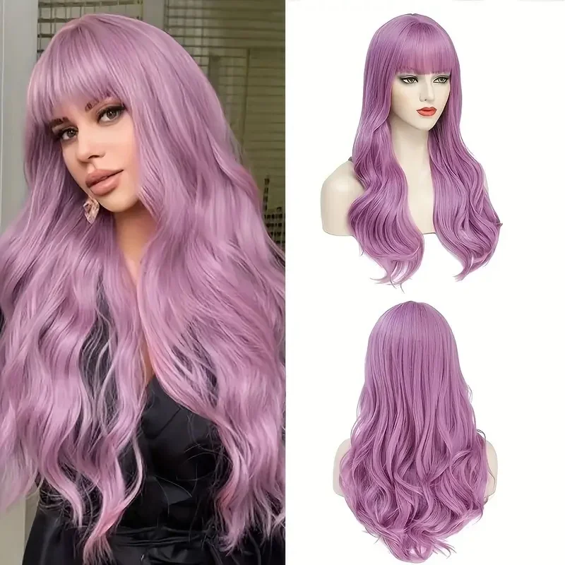 Fantasy Purple Wig with Bangs for Women 26inch Long Wavy Wig Natural Looking Heat Resistant Synthetic Hair Wigs for Daily Party
Fantasy Purple Wig with Bangs for Women 26inch Long Wavy Wig Natural Looking Heat Resistant Synthetic Hair Wigs for Daily Party