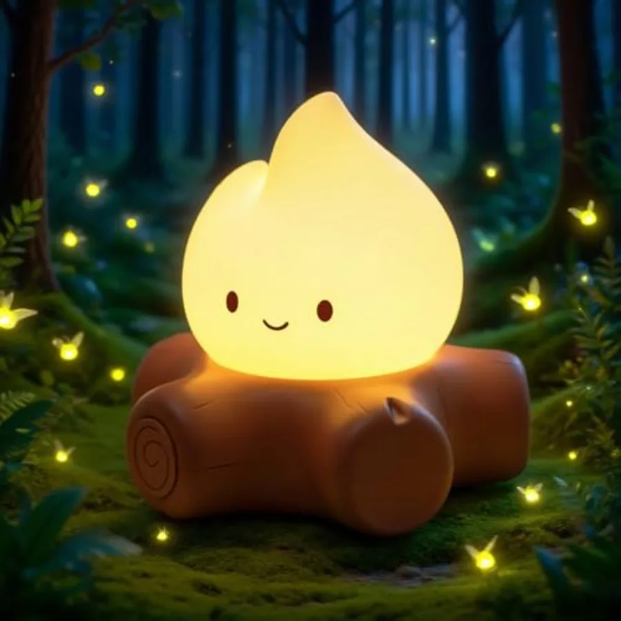 Night Light, Silicone, LED Flickering Flame Lights, Dimmable, Rechargeable Bedside Nightlight, Anime Kawaii Lamp Décor
Night Light, Silicone, LED Flickering Flame Lights, Dimmable, Rechargeable Bedside Nightlight, Anime Kawaii Lamp Décor