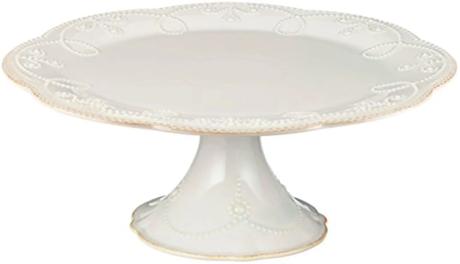 Elegant White Pedestal Cake Plate with Scalloped Rim, Dishwasher Safe
Elegant White Pedestal Cake Plate with Scalloped Rim, Dishwasher Safe