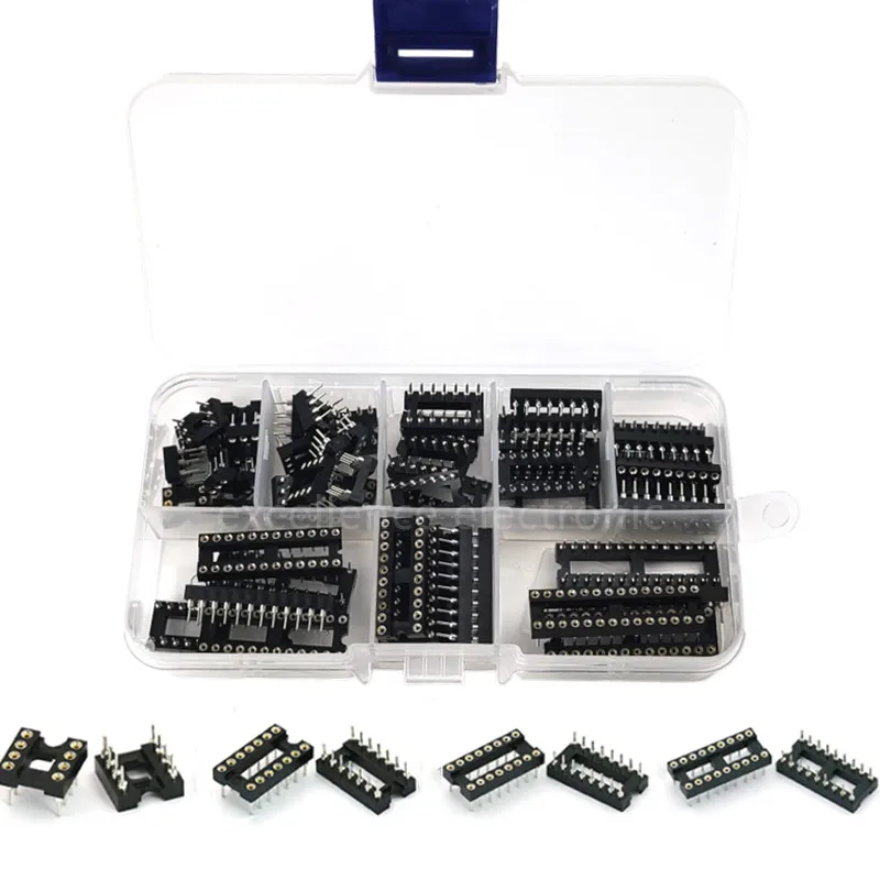 50PCS/Lot Round Hole IC Sockets Spacing 2.54mm Solder Type Socket Kit DIP6 DIP8 DIP14 DIP16 DIP18 DIP20 DIP24 DIP28 IC Connector
50PCS/Lot Round Hole IC Sockets Spacing 2.54mm Solder Type Socket Kit DIP6 DIP8 DIP14 DIP16 DIP18 DIP20 DIP24 DIP28 IC Connector