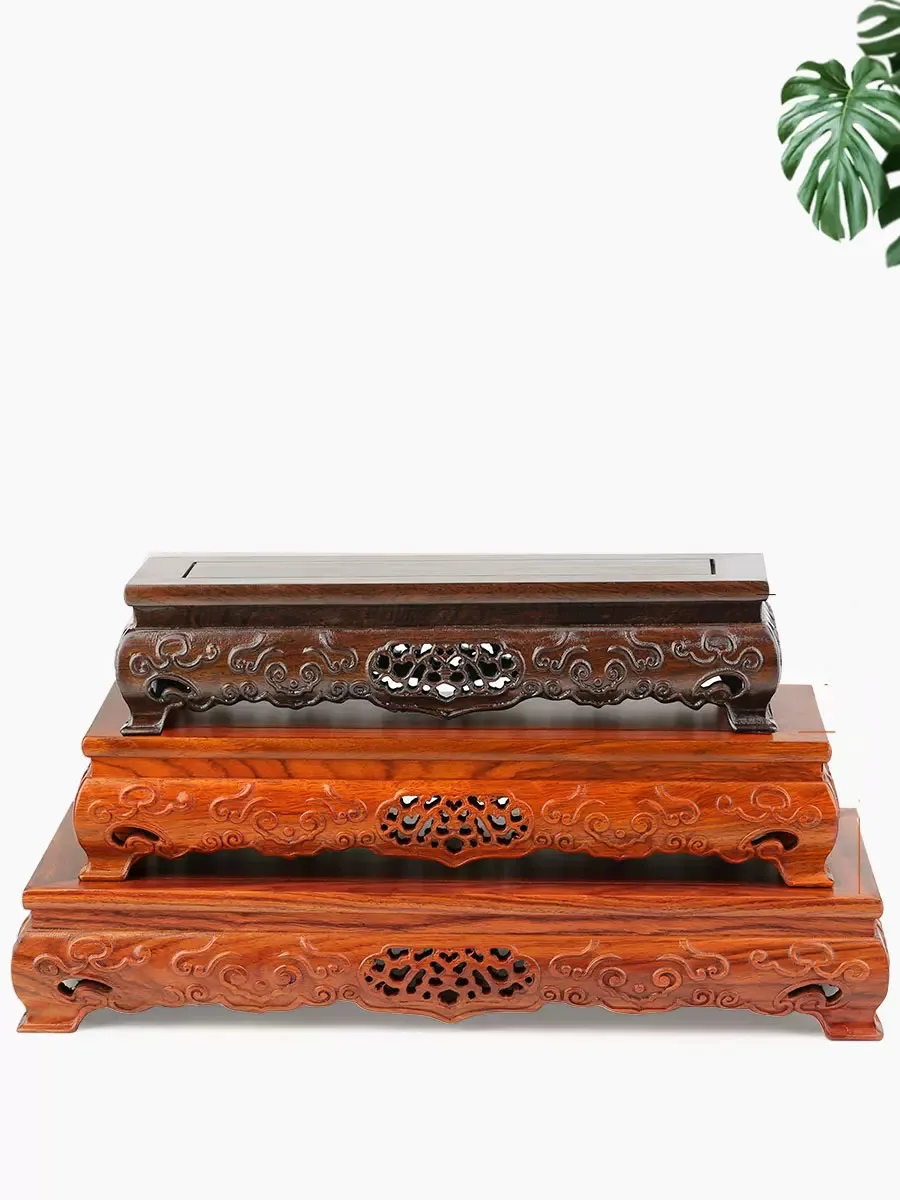 Solid Wood Carved Purple Clay Pot Decoration, Red Sandalwood Wood Flower Pot, strange Stone Base, Buddha Statue, Vase Base
Solid Wood Carved Purple Clay Pot Decoration, Red Sandalwood Wood Flower Pot, strange Stone Base, Buddha Statue, Vase Base