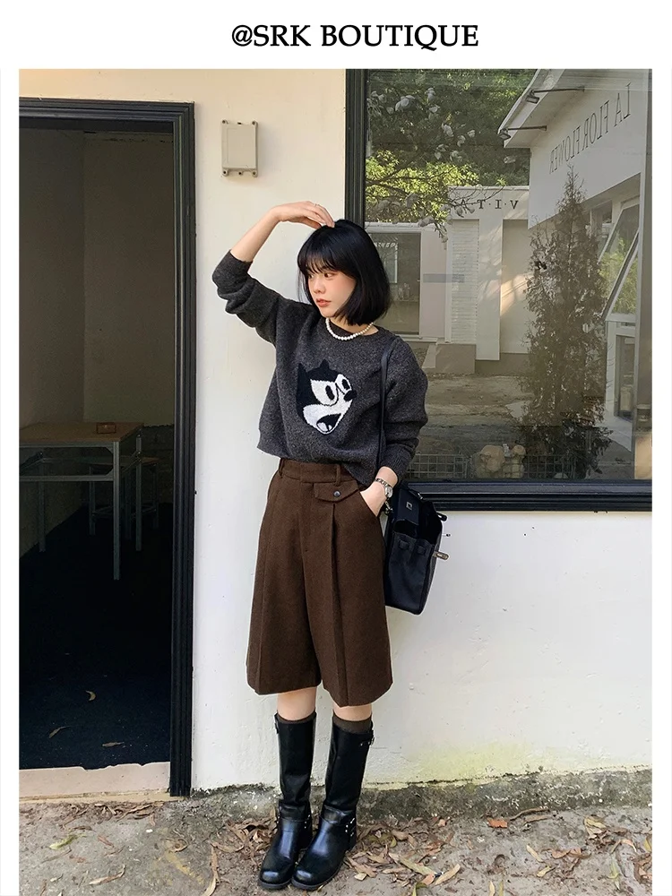 SRK Vintage Loose Women's Sweater Comfortable Overhead Style Autumn Winter New Arrival Fashionable Small Size Lazy Top
SRK Vintage Loose Women's Sweater Comfortable Overhead Style Autumn Winter New Arrival Fashionable Small Size Lazy Top