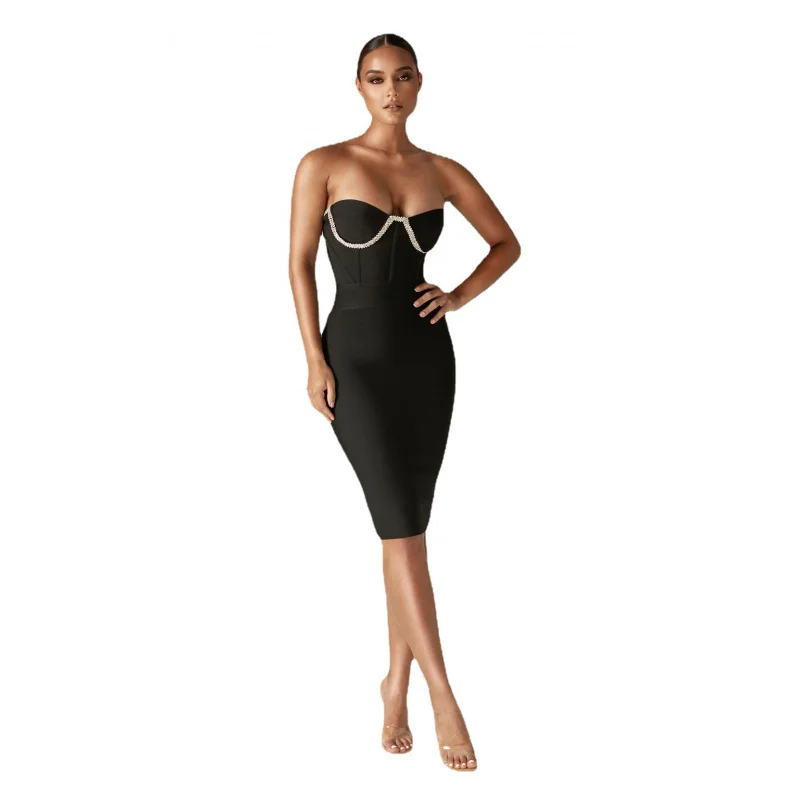 Hot Sale New Internet Celebrity Wrapped Chest Bandage Skinny Sheath Dress Nightclub Formal Dress
Hot Sale New Internet Celebrity Wrapped Chest Bandage Skinny Sheath Dress Nightclub Formal Dress