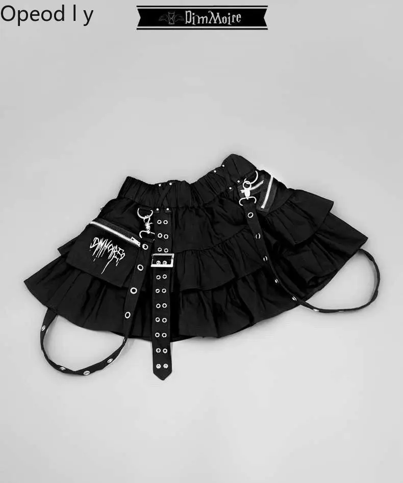 Japanese Style Punk Dark Girl Strap Skirt Summer New Harajuku College Style Elastic Waist Subculture Y2K Cake Skirt for Women
Japanese Style Punk Dark Girl Strap Skirt Summer New Harajuku College Style Elastic Waist Subculture Y2K Cake Skirt for Women