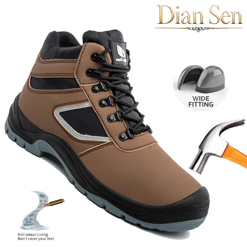 Mens Work Safety Boots Anti-Puncture Casual Walking Shoes Waterproof Leather Shoes Mens Hiking Boots Anti-smash Industrial Shoes
Mens Work Safety Boots Anti-Puncture Casual Walking Shoes Waterproof Leather Shoes Mens Hiking Boots Anti-smash Industrial Shoes
