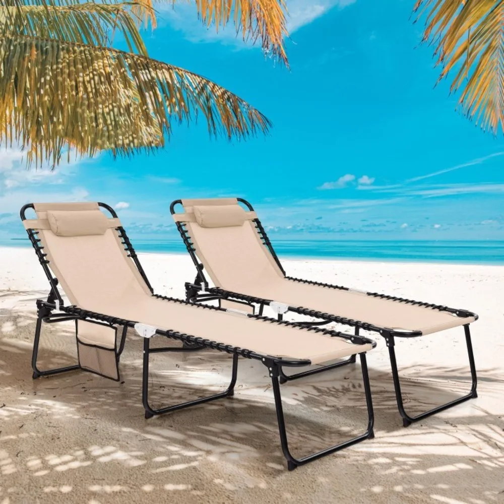 Patio Foldable Lounge Chair Recline Pool Chair w/Adjustable Backrest & Footrest
Patio Foldable Lounge Chair Recline Pool Chair w/Adjustable Backrest & Footrest