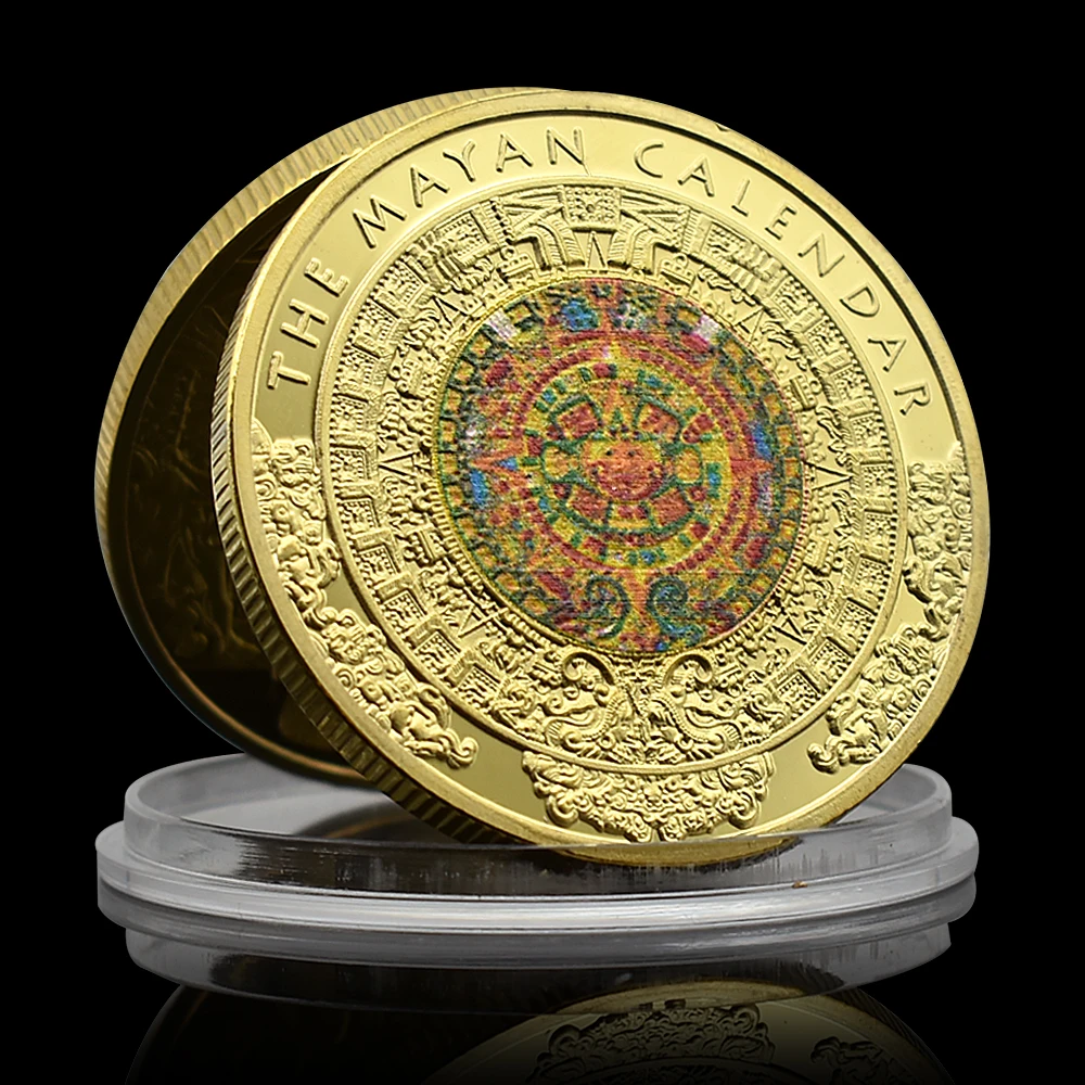 Mexico The Mayan Calendar Gold Coin Collectibles Maya Totem Symbols Color Painting Commemorative Medal in Capsule Gift
Mexico The Mayan Calendar Gold Coin Collectibles Maya Totem Symbols Color Painting Commemorative Medal in Capsule Gift