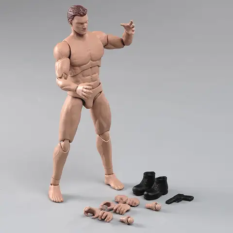 Ant am116 männliche Muskel-Action figur im Maßstab 1/12 mit Kopf händen Waffen schuhe Modell 6-Zoll-männlicher Soldat flexibles Gelenk starker Körper
