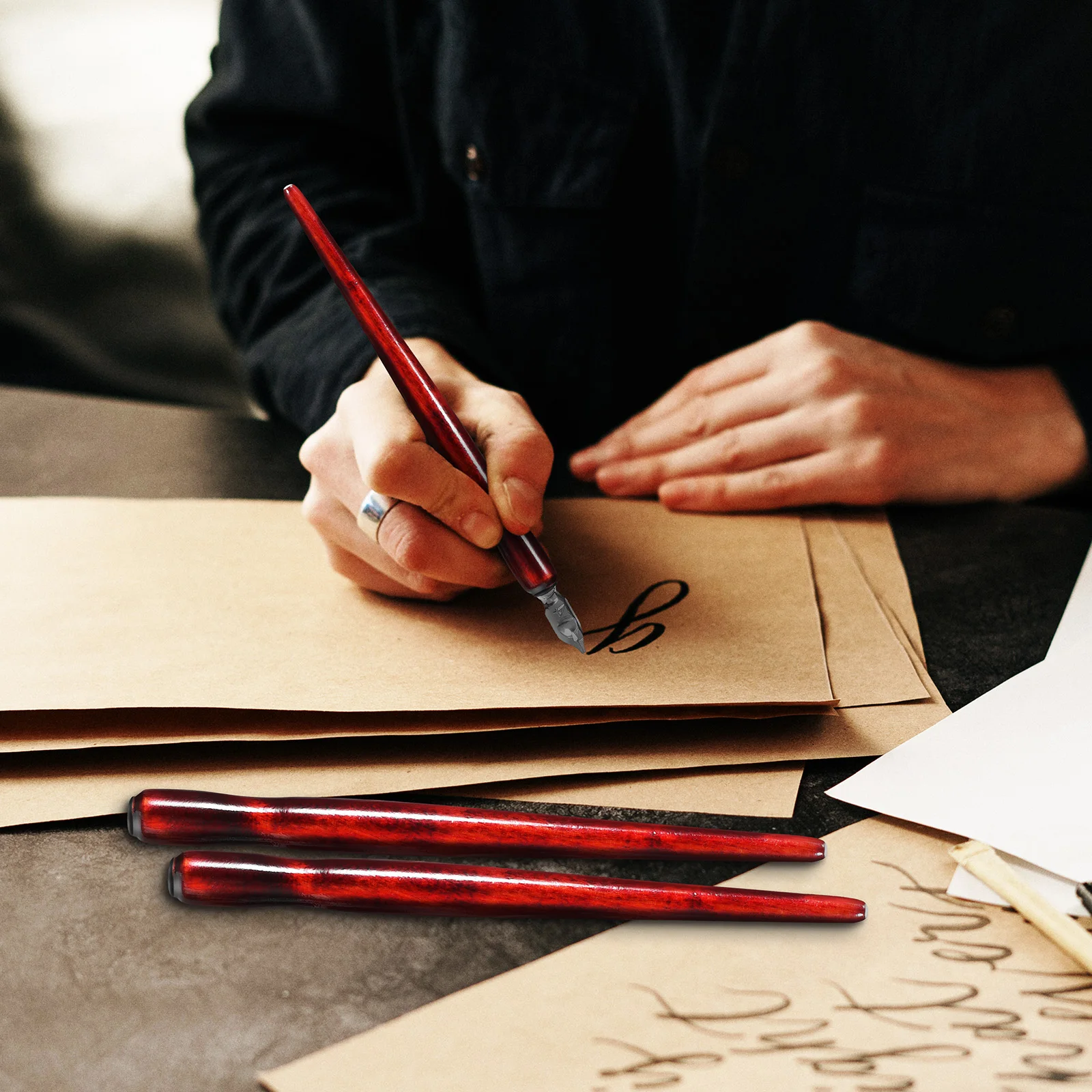 12Pcs Red Wooden Dip Pen Holders Comfortable Grip Easy Disassemble for Calligraphy Drawing Comic Illustration Supplies
12Pcs Red Wooden Dip Pen Holders Comfortable Grip Easy Disassemble for Calligraphy Drawing Comic Illustration Supplies