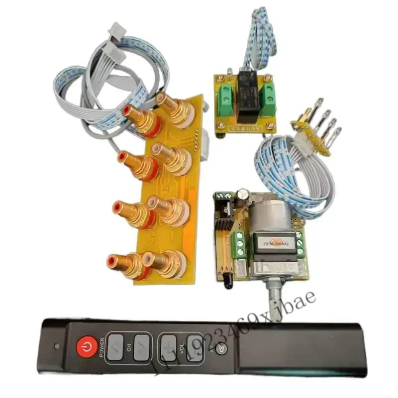 Remote control volume potentiometer+4 in 1 out audio switching board signal selection board 50K 100K accessories
Remote control volume potentiometer+4 in 1 out audio switching board signal selection board 50K 100K accessories