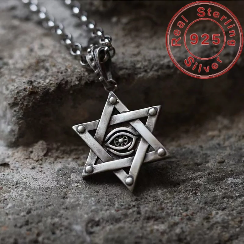 925 Silver Hexagram Eye of Horus Necklace Men's Pendant Retro Style Men's Hot Top1 Mens Silver Pendant Vintage
925 Silver Hexagram Eye of Horus Necklace Men's Pendant Retro Style Men's Hot Top1 Mens Silver Pendant Vintage
