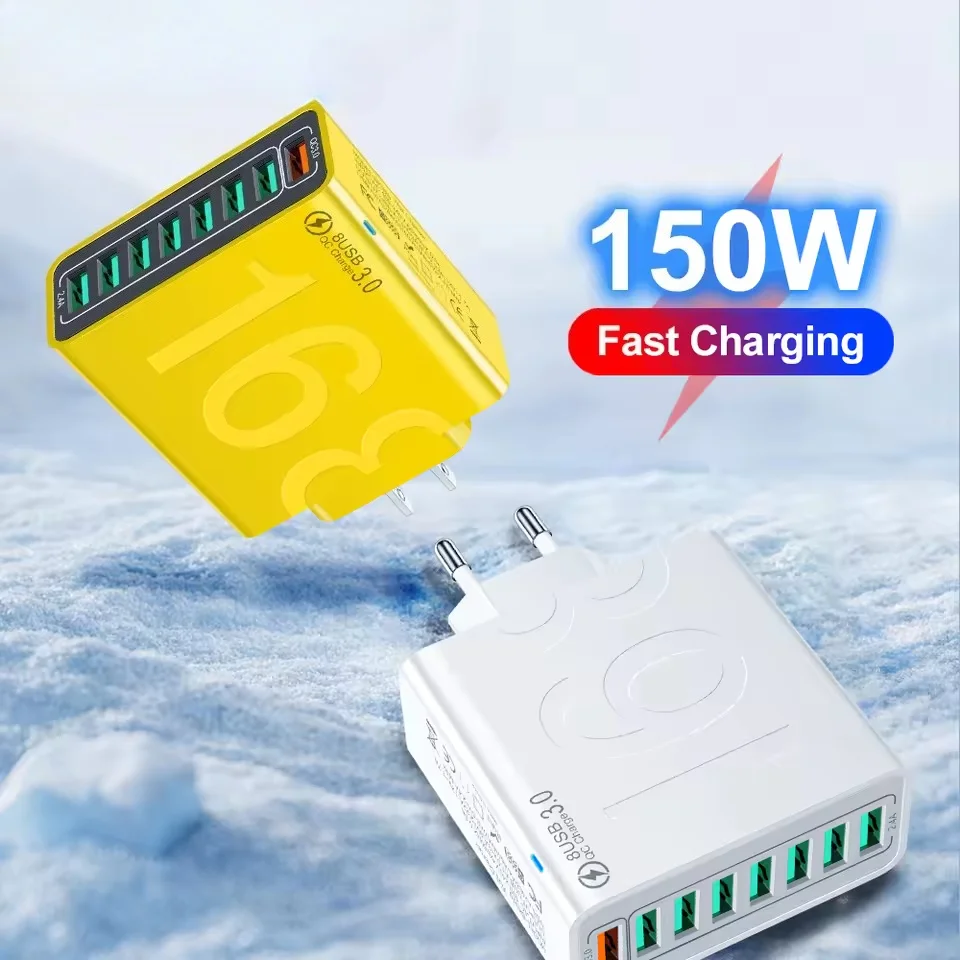 Всего 150 Вт, 8 портов, USB-зарядное устройство, адаптер для быстрой зарядки телефона, зарядное устройство для iPhone, Samsung, Xiaomi 14 15, настенное зарядное устройство Quick Charge 3.0
Всего 150 Вт, 8 портов, USB-зарядное устройство, адаптер для быстрой зарядки телефона, зарядное устройство для iPhone, Samsung, Xiaomi 14 15, настенное зарядное устройство Quick Charge 3.0