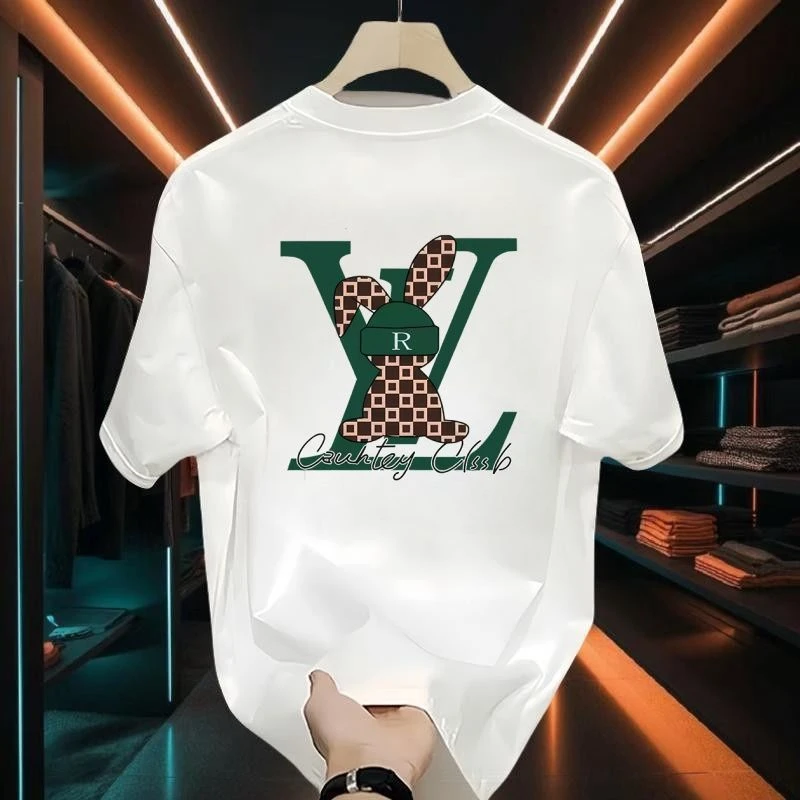 High-quality Men's Summer New Thick Pure Cotton T-shirt, with Printed Design, Stylish, Breathable, and Sweat-absorbing
High-quality Men's Summer New Thick Pure Cotton T-shirt, with Printed Design, Stylish, Breathable, and Sweat-absorbing