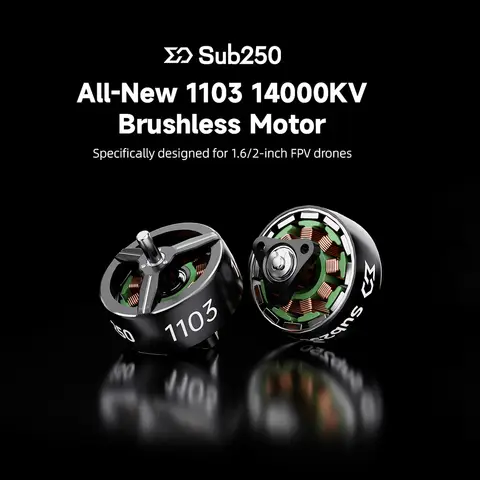 Sub250 1103 14000KV Motor 12-20A High-strength 1.6 / 2Inch FPV Racing RC Drone Multicopter