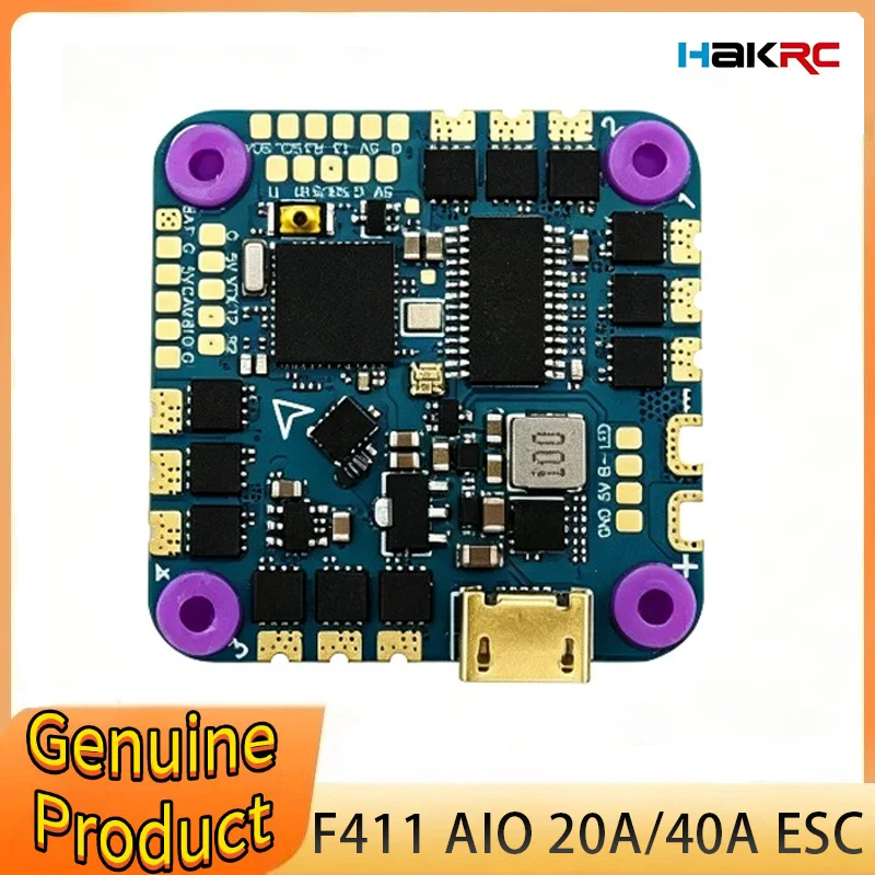 HAKRC F4126 F411 AIO Flight Controller ICM42688 BLHELI_S 20A/40A ESC Built-in OSD Barometer Current Sensor 2-6S for RC FPV Drone
HAKRC F4126 F411 AIO Flight Controller ICM42688 BLHELI_S 20A/40A ESC Built-in OSD Barometer Current Sensor 2-6S for RC FPV Drone