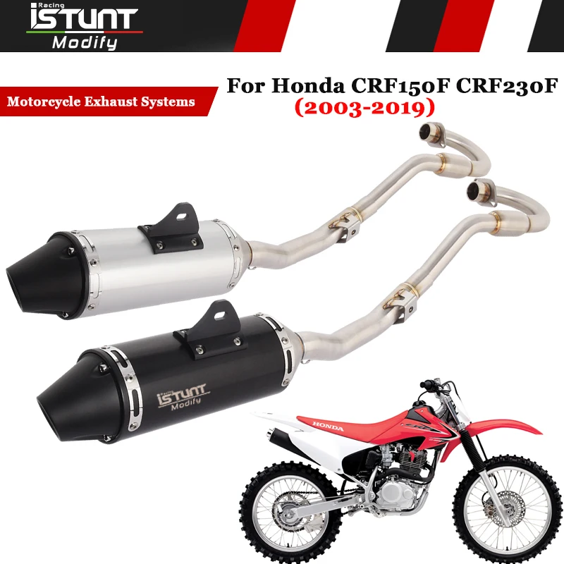 For Honda CRF150F CRF230F CRF150 CRF230 F 2003 2004-2019 Motorcycle Exhaust Escape Full Systems Front Link Pipe Slip On Muffler
For Honda CRF150F CRF230F CRF150 CRF230 F 2003 2004-2019 Motorcycle Exhaust Escape Full Systems Front Link Pipe Slip On Muffler
